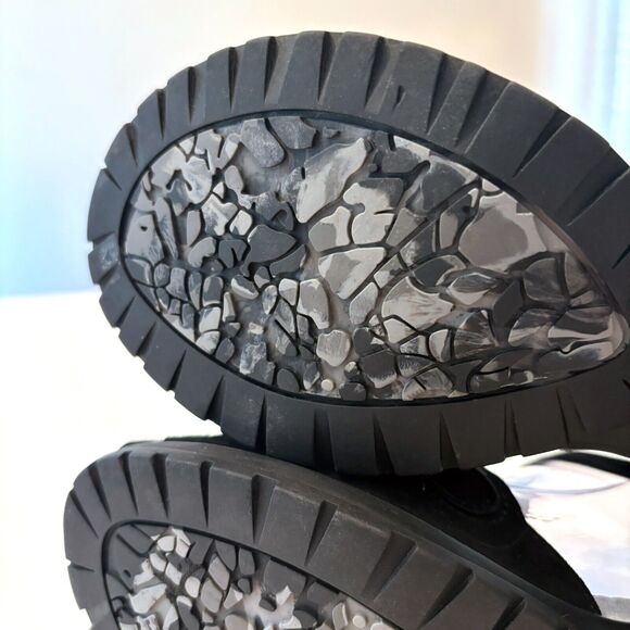 NEW Jambu Sahara Peep Toe Black Suede Leather Wooden Heels Sandals‎ US Size 6 M - Picture 8 of 11